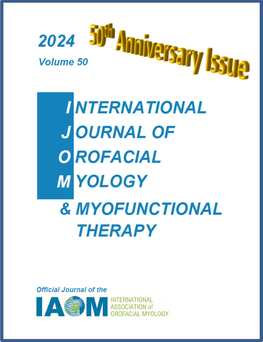 International Journal of Orofacial Myology and Myofunctional Therapy Cover Art