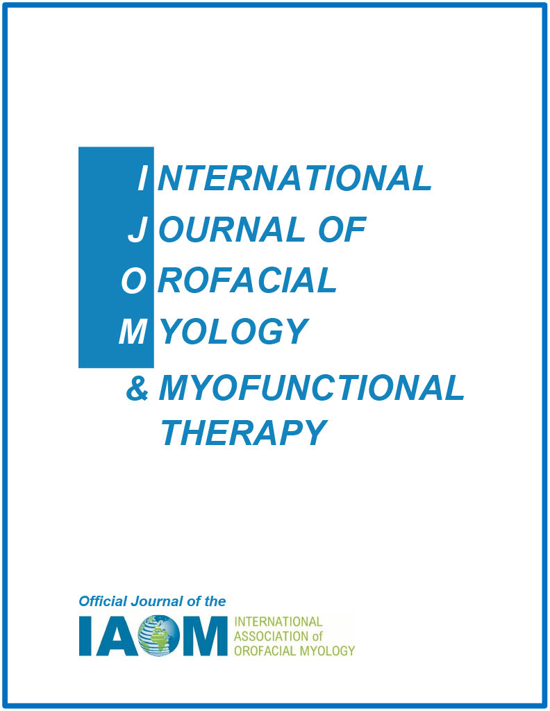 International Journal of Orofacial Myology and Myofunctional Therapy Cover Art